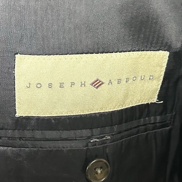 Joseph Abboud 40S Sport Coat 100% Wool All Black Three Button Fully Lined Formal - Picture 3 of 7